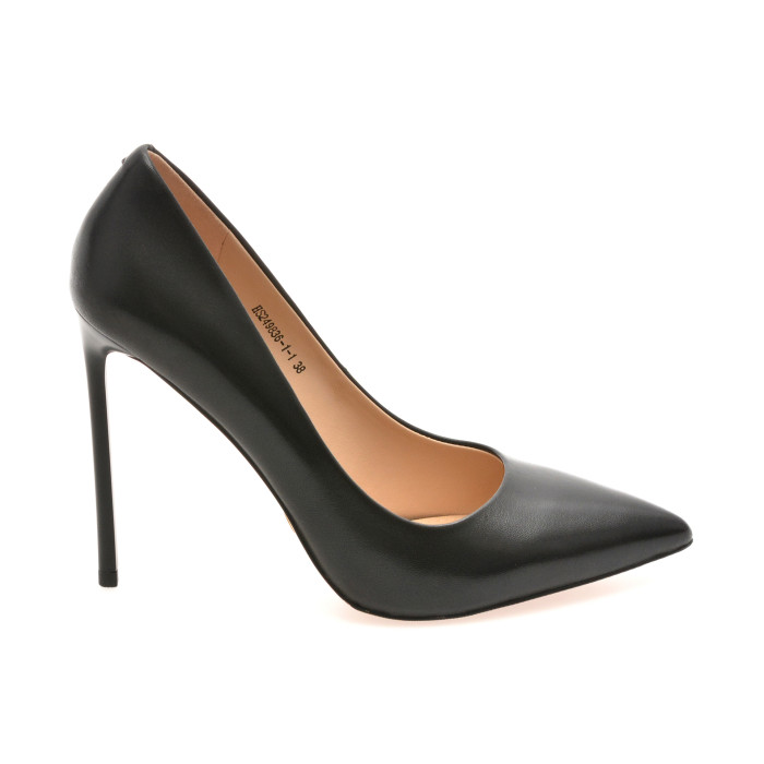 Pantofi eleganti EPICA PREMIUM negri, 249836, din piele naturala