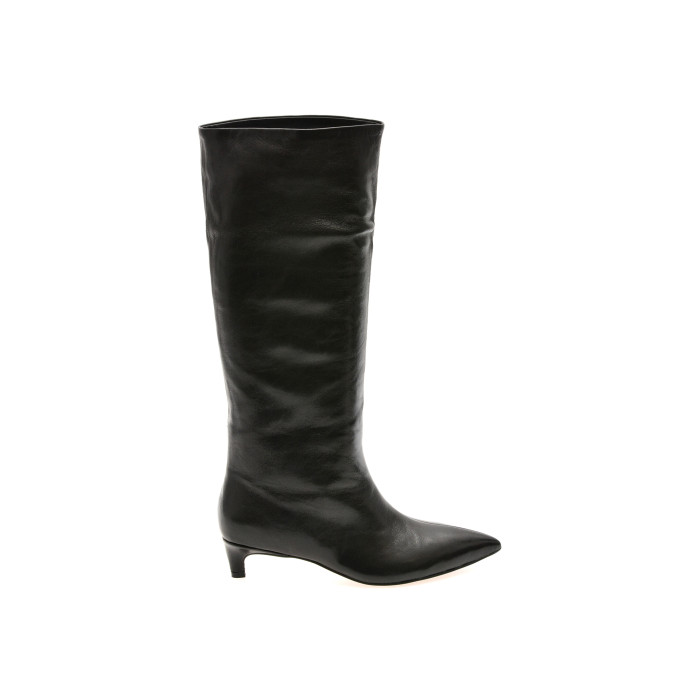 Cizme elegante EPICA negre, N795, din piele naturala