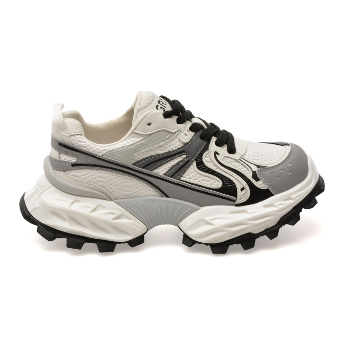 Pantofi sport GRYXX albi, 8859, din piele ecologica