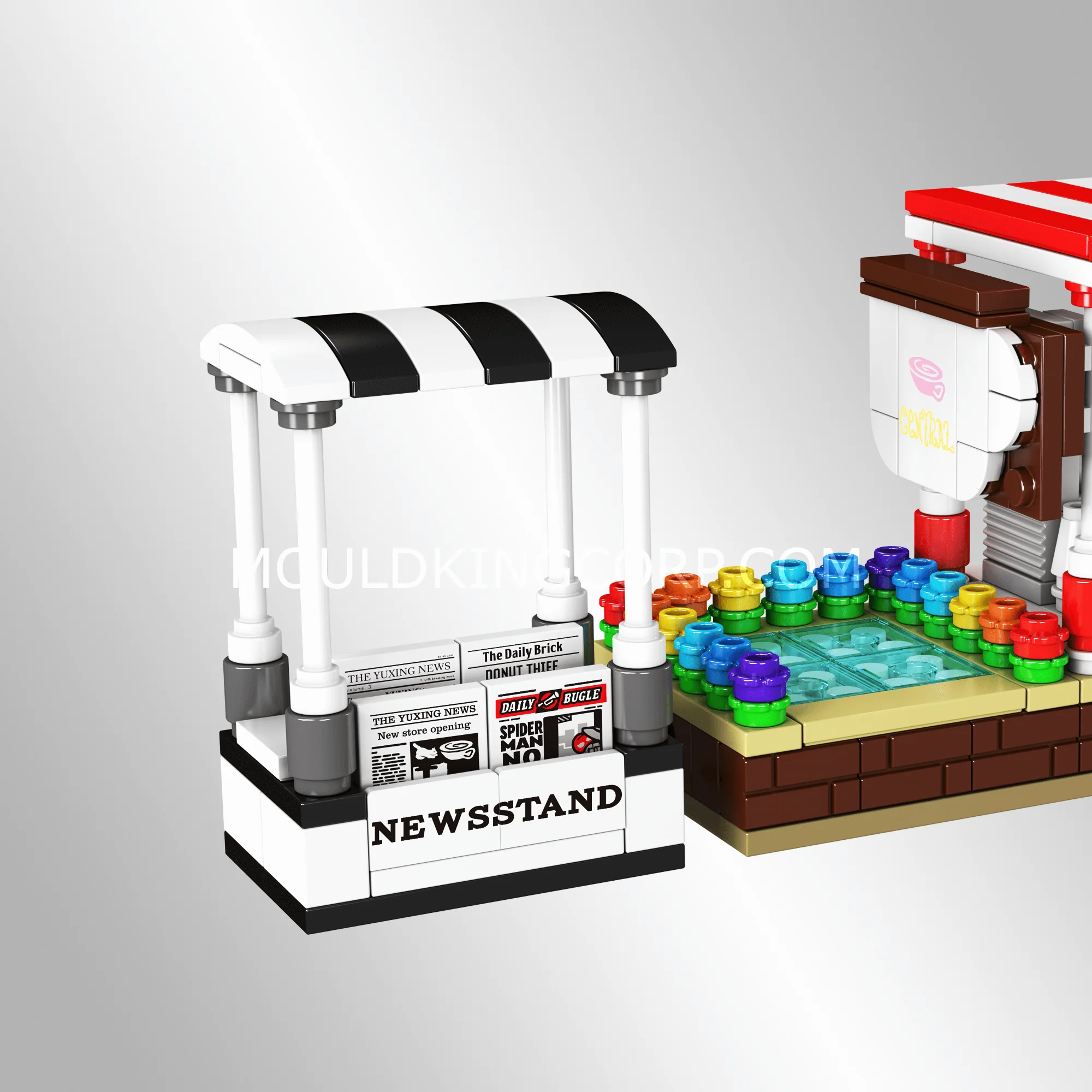Mould King 24034 Coffee Shop & Newsstand Building Set | 265 Pcs