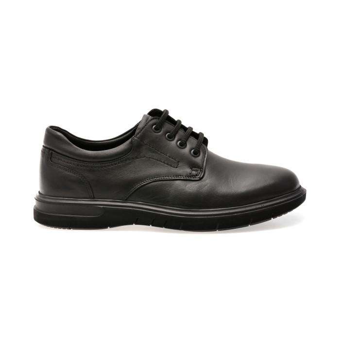 Pantofi OTTER negri, 2804, din piele naturala