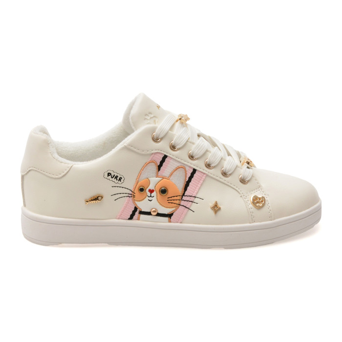 Pantofi sport ALDO albi, CATSNEAKER 100, din piele ecologica