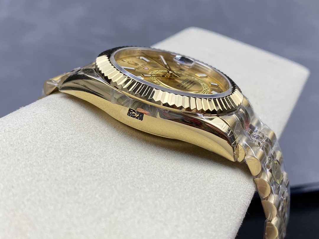 Rolex Sky-Dweller m336938-0004 Yellow Gold Champagne Dial 42mm Mens Replica Watch