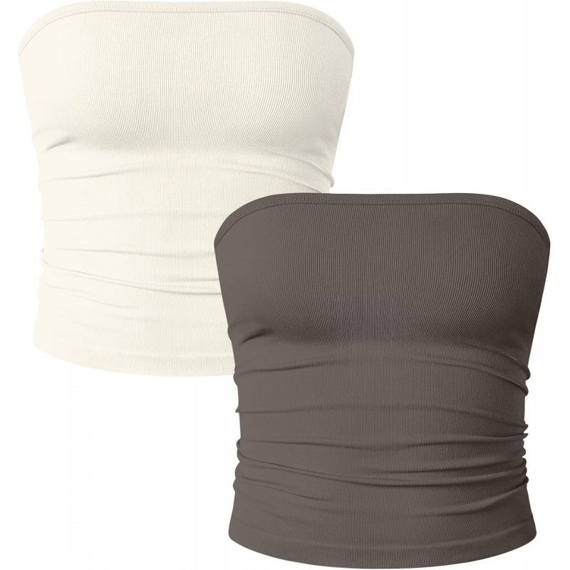 AURETOP Women's 2 Piece Tube Tops Strapless