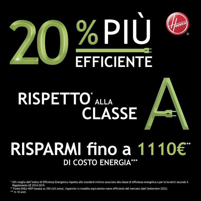 HOOVER - Lavatrice H5WPB49AMBC8/1-S 9 Kg Classe A-Bianco