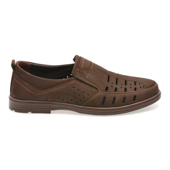 Pantofi BITE THE BULLET maro, SH8501, din nabuc