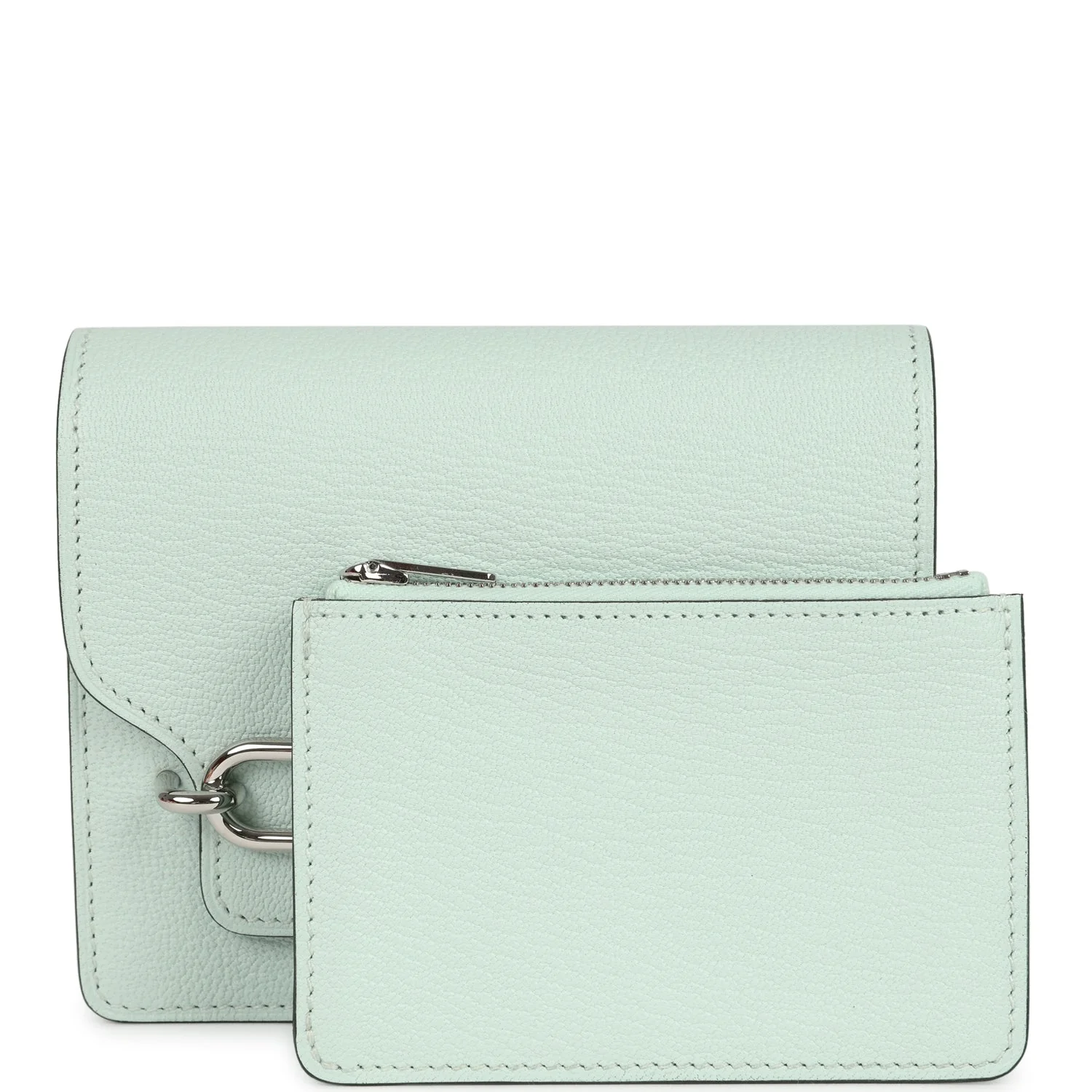 Hermes Roulis Slim Wallet Vert Fizz Chevre Palladium Hardware