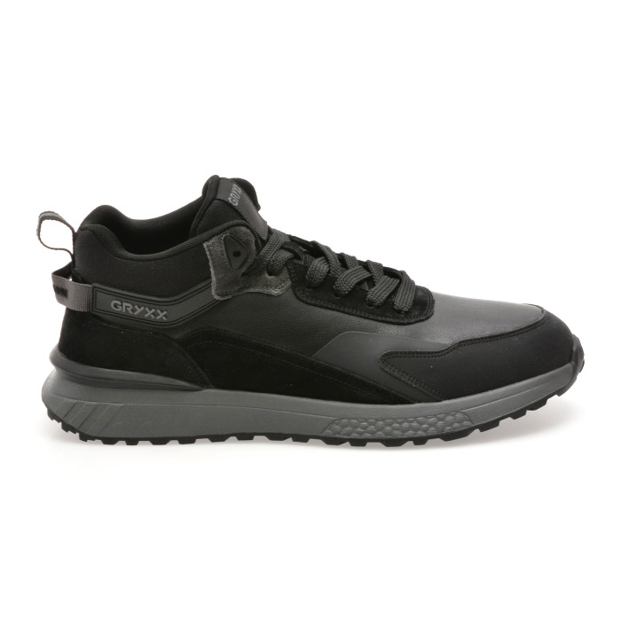 Ghete GRYXX negre, ZMSN33, din piele naturala