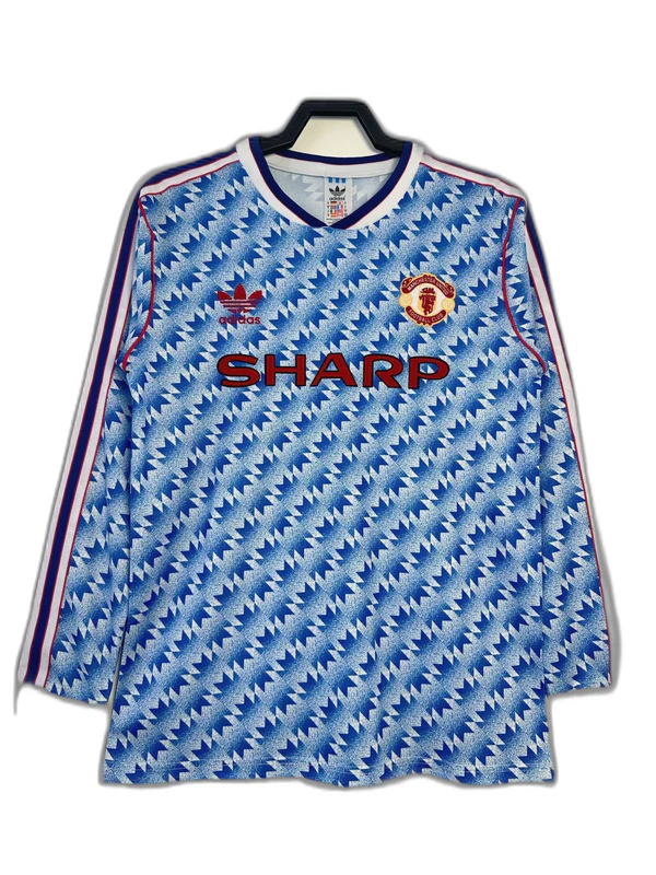 Manchester United 90/92 II Away Jersey - Long Sleeve Retro Version
