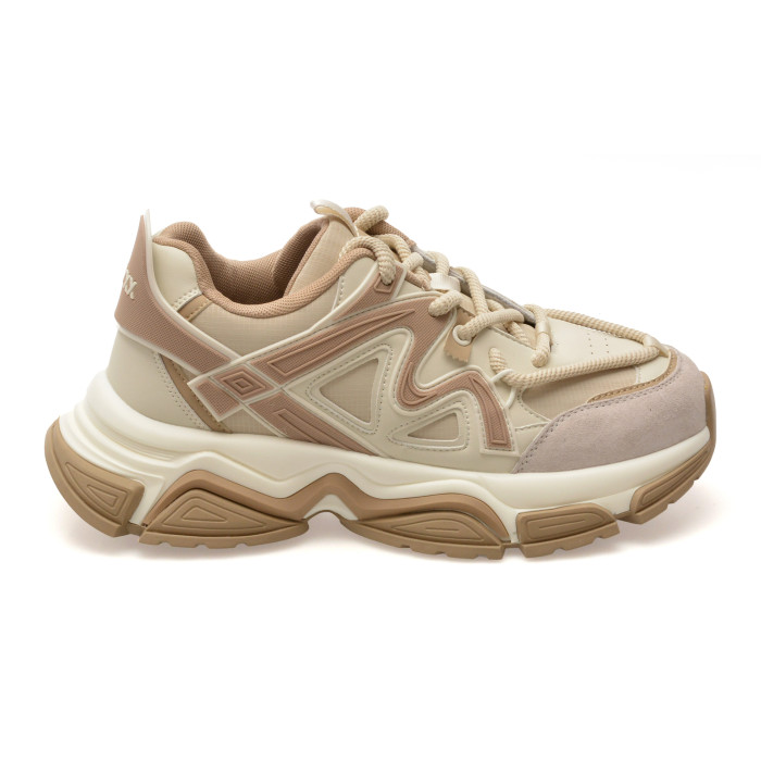 Pantofi sport GRYXX bej, 1006, din material textil si piele naturala