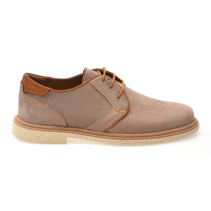 Pantofi BITE THE BULLET gri, 6951, din nabuc