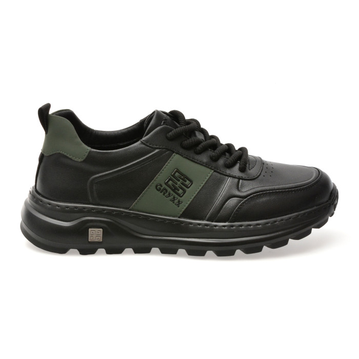 Pantofi sport GRYXX negri, 61915, din piele naturala