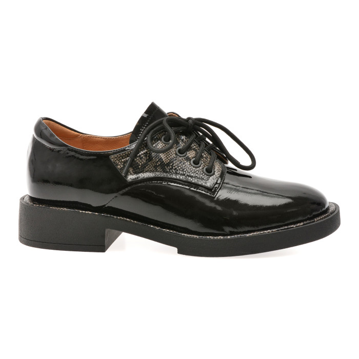 Pantofi GRYXX negri, M107, din piele naturala lacuita