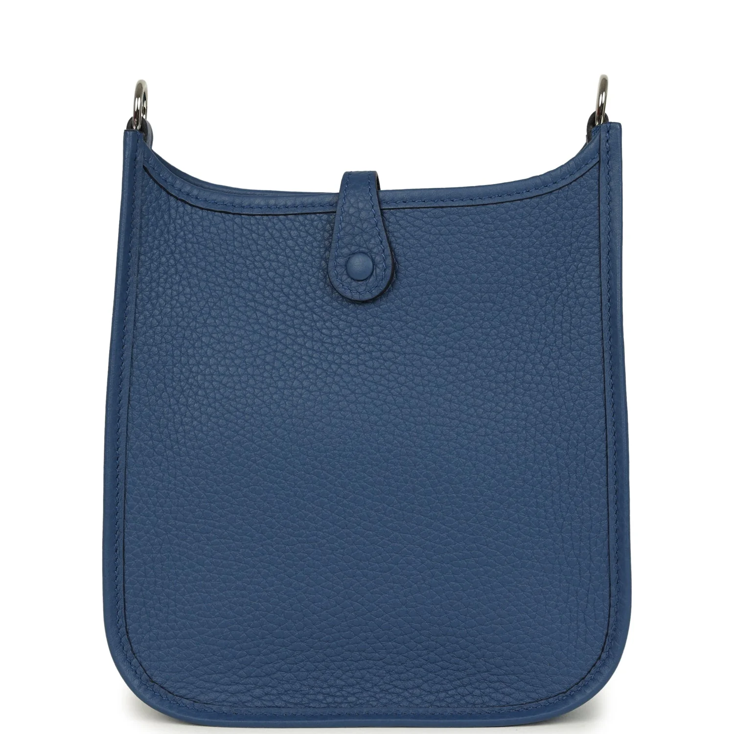Hermes Evelyne TPM Bleu Tie Clemence Palladium Hardware