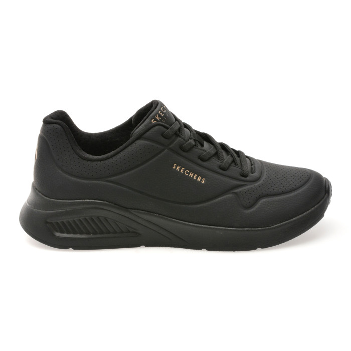 Pantofi sport SKECHERS negri, UNO LITE, din piele ecologica