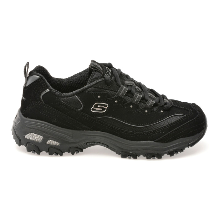 Pantofi sport SKECHERS negri, D LITES, din material textil
