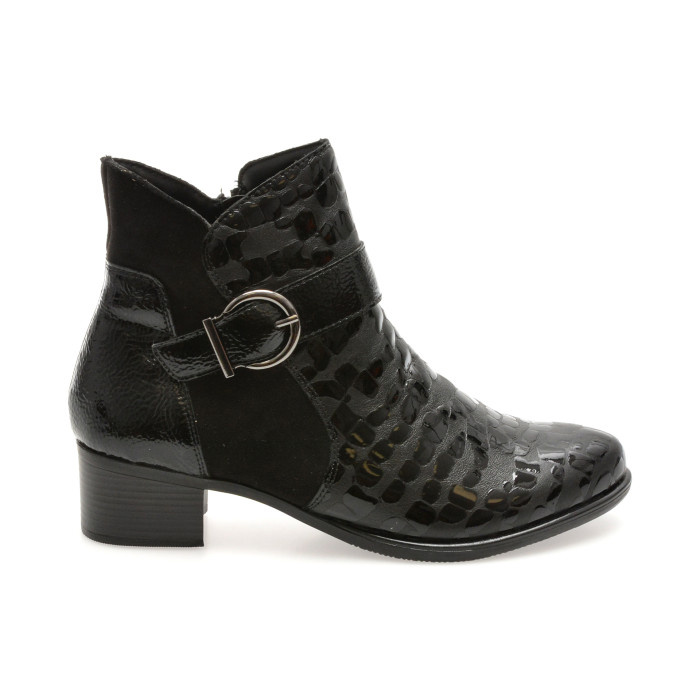 Ghete REMONTE negre, R5188, din piele naturala