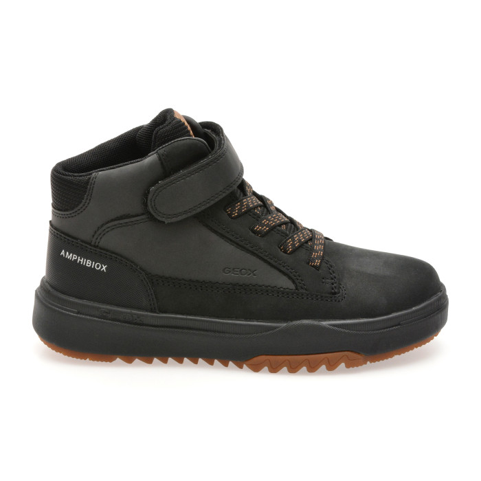 Ghete GEOX negre, J16FMA, din piele naturala