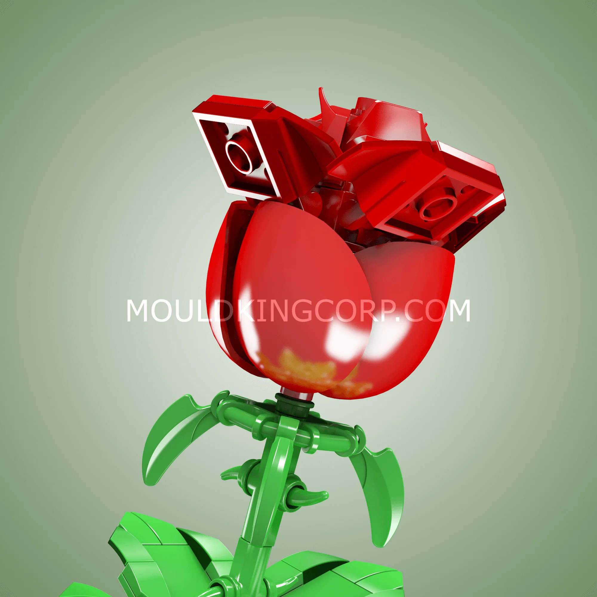 Mould King 24005 Rose Artificial Decor Plant Building Set | 131 PCS