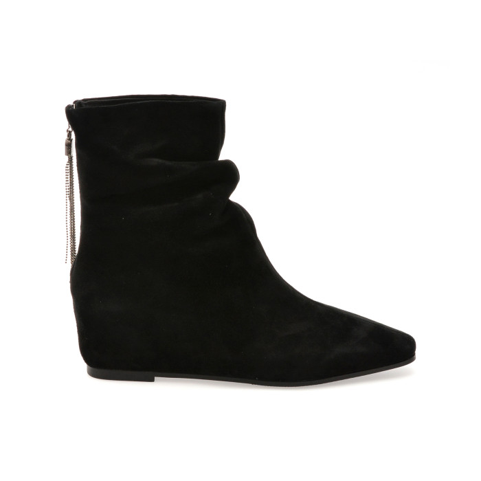 Botine EPICA negre, 63922, din piele intoarsa
