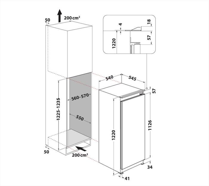 INDESIT - Frigorifero combinato SZ 12 A2D/I 2 Classe E 189lt-Acciaio inossidabile