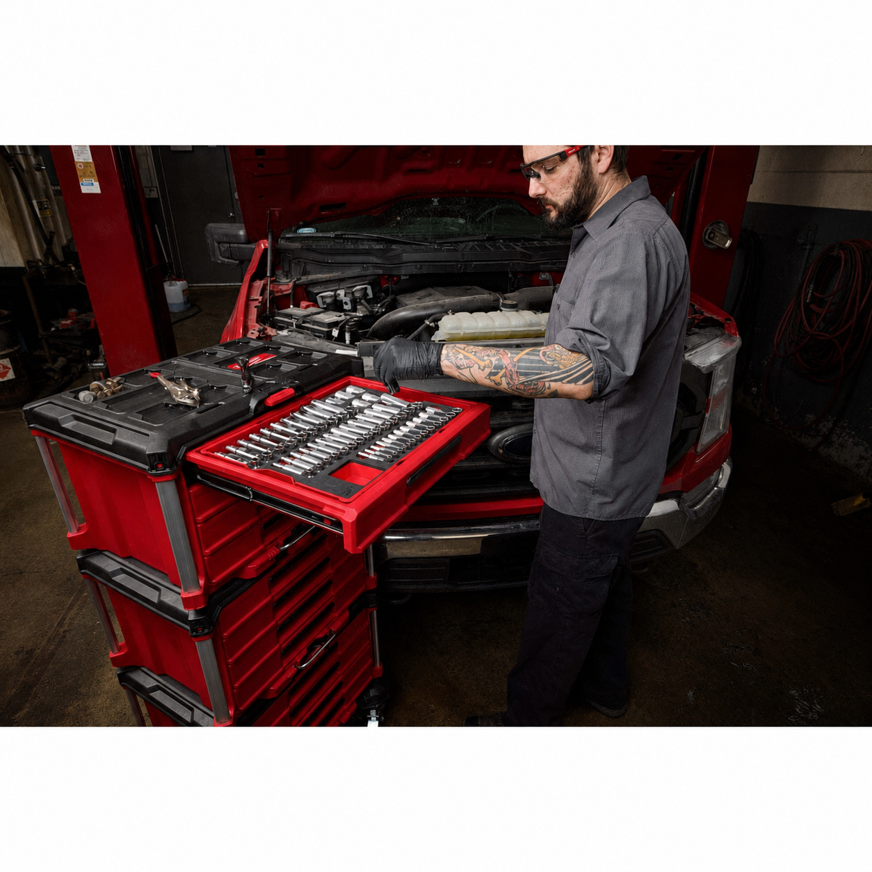 🔥Clearance Sale🔥366-Piece Mechanics Tool Set with Rolling 4-Drawer Storage