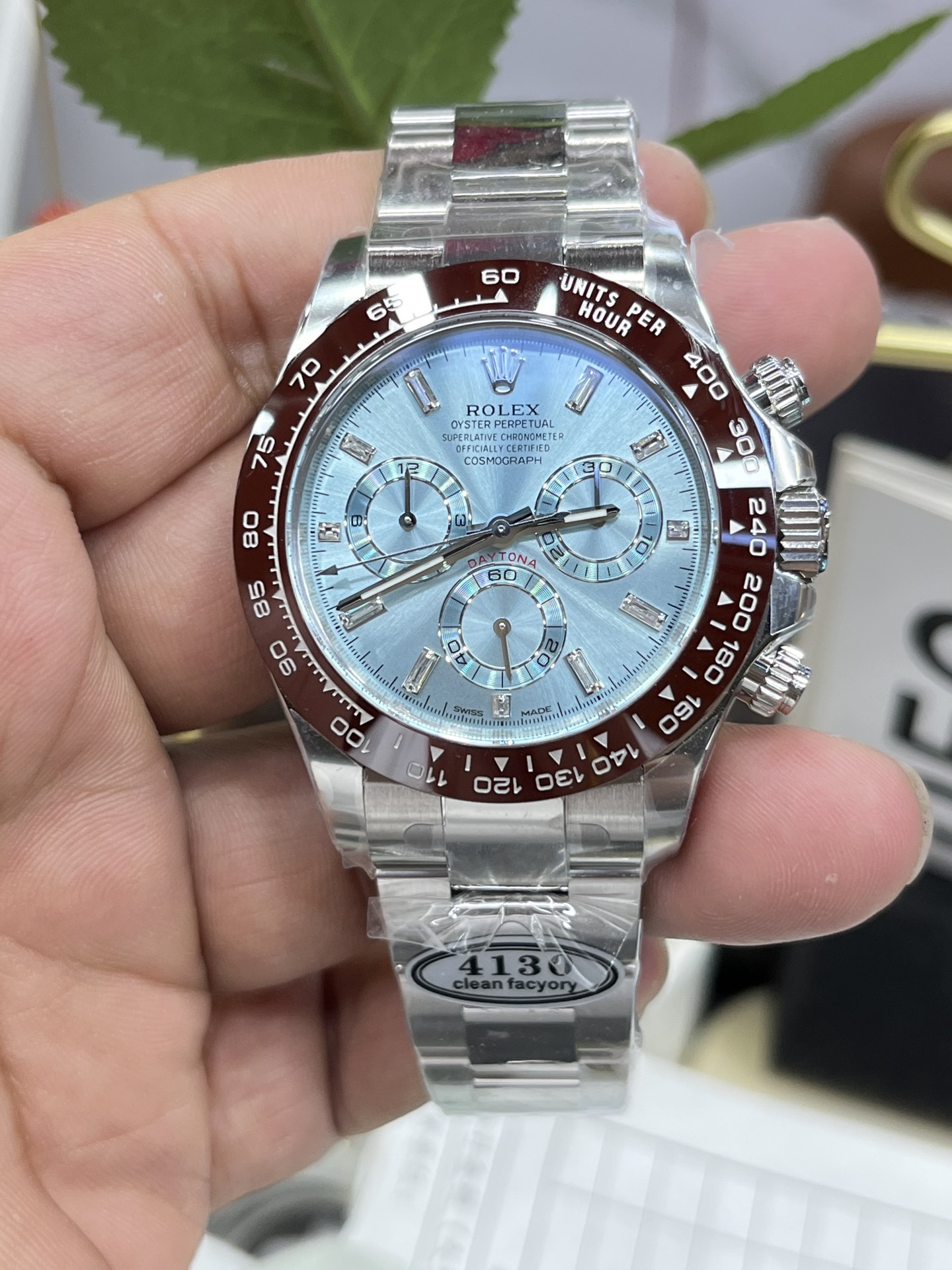 Rolex Cosmograph Daytona 116506 Ice Blue Dial Platinum 40MM Mens Replica Watch