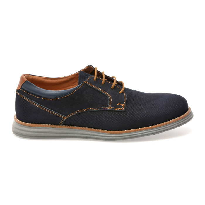 Pantofi OTTER bleumarin, A36, din nabuc