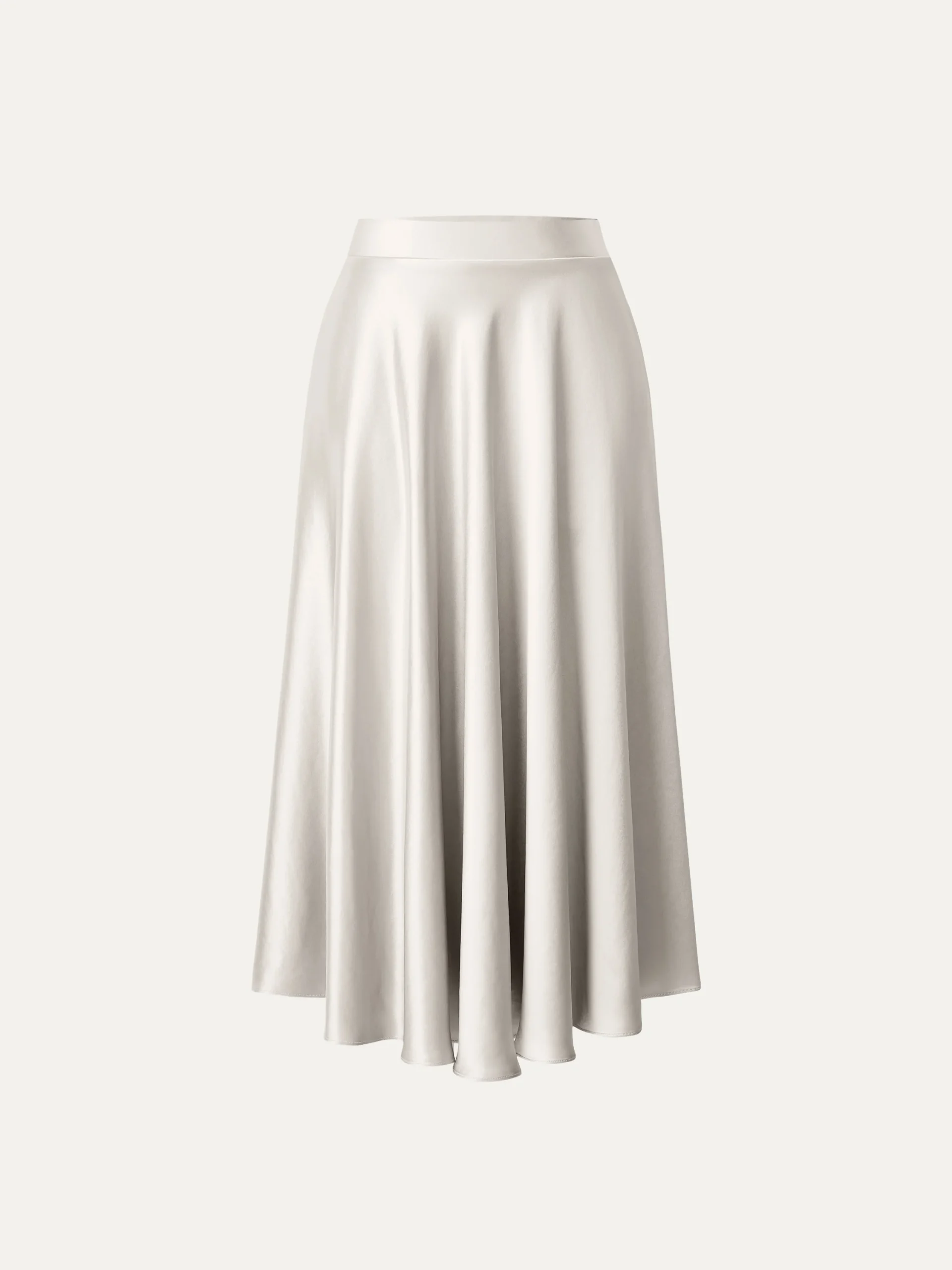 Bias-cut Acetate Maxi Circle Skirt with Pockets