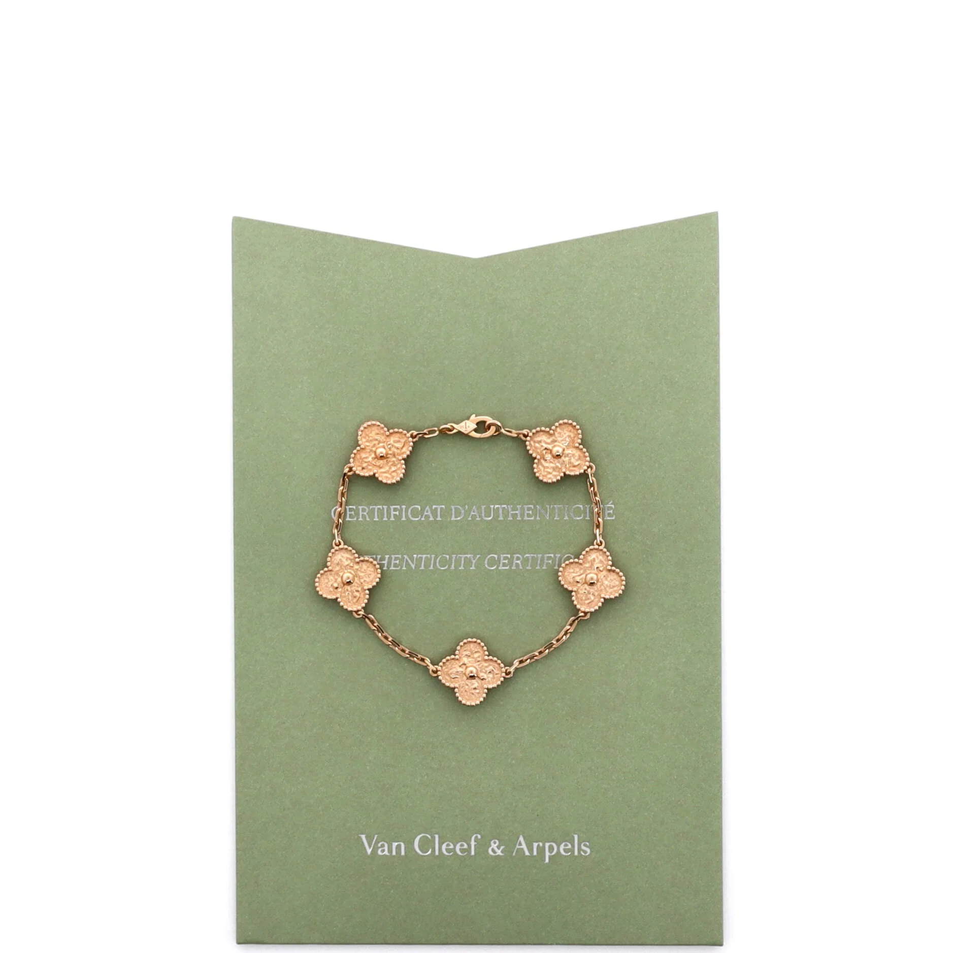 Vintage Alhambra 5 Motifs Bracelet 18K Rose Gold