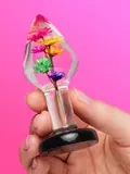 LOVISS Flower Garden Clear Butt Plug 3 Inch