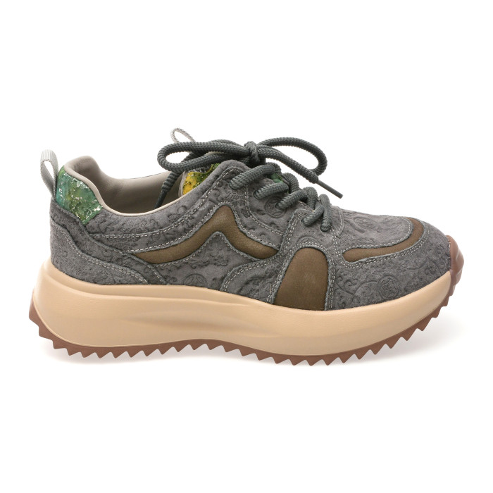 Pantofi sport EPICA gri, 5388, din piele naturala