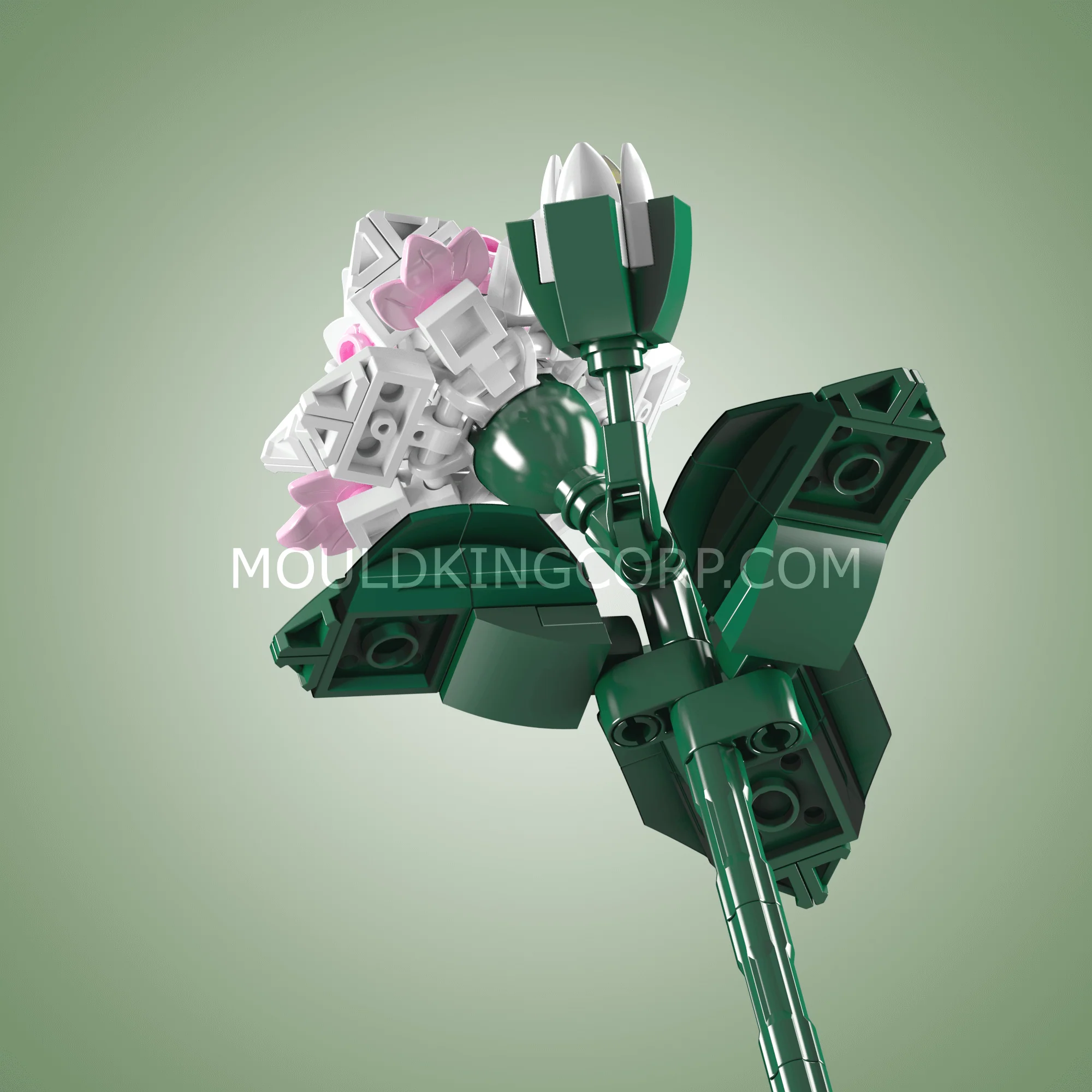 Mould King 24007 Camellia Flower Decor Building Set | 127 PCS