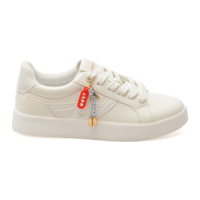 Pantofi sport ALDO albi, MTL72 SNEAKER, din piele ecologica
