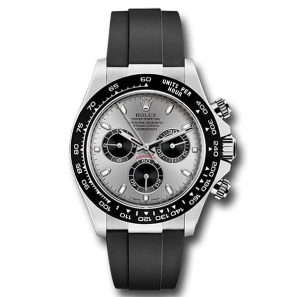 Rolex Cosmograph Daytona, Steel dial, Oysterflex strap, White gold Watch 116519ln-0027