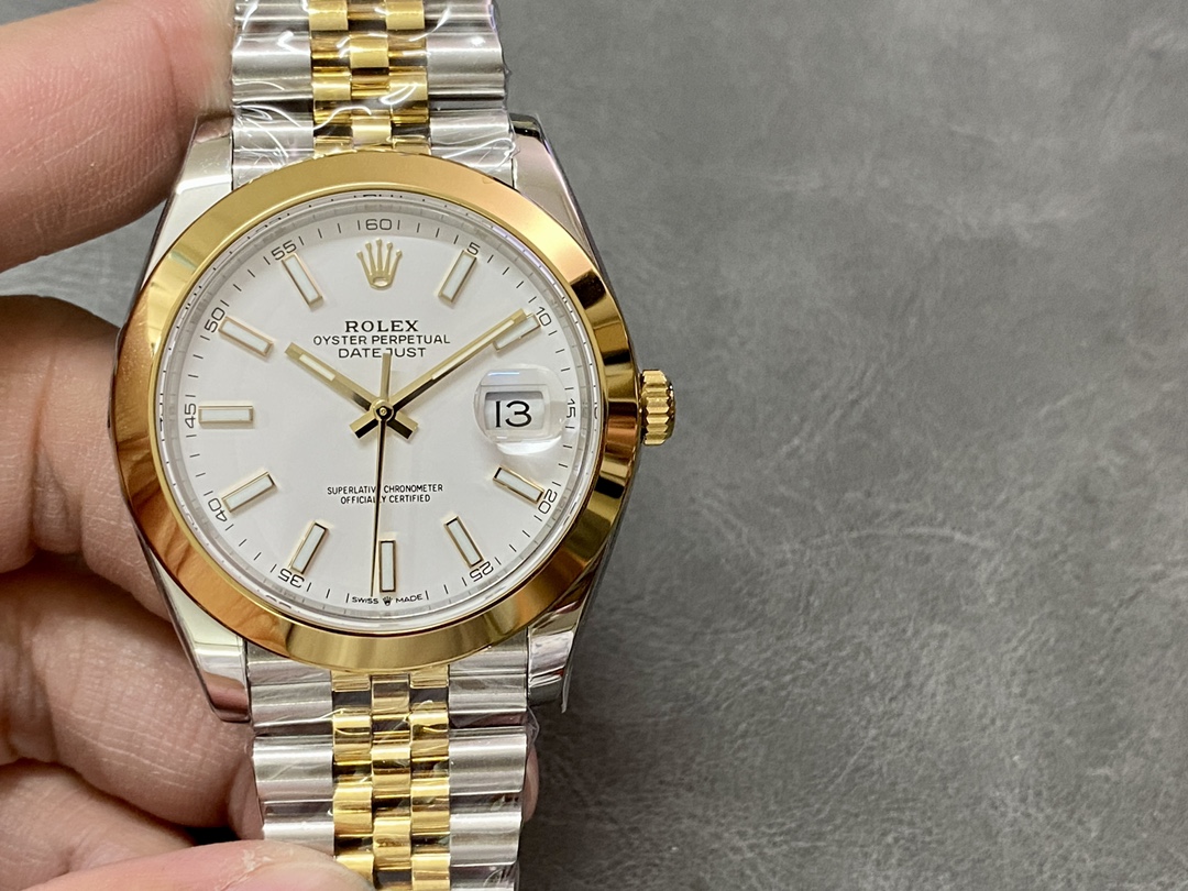 Rolex Datejust 41 m126303 0015 Two Tone White Dial Men's Watch