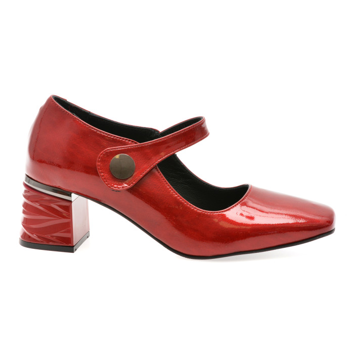 Pantofi EPICA rosii, 3510071, din piele naturala lacuita