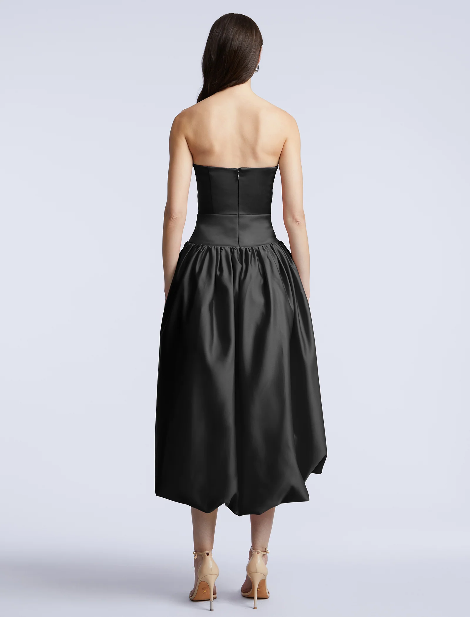 Solid Bubble Hem Dress