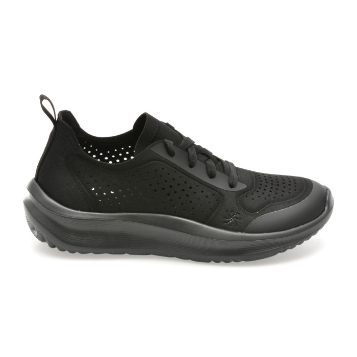 Pantofi sport CLARKS negri, SOLEVANA TIE, din material textil
