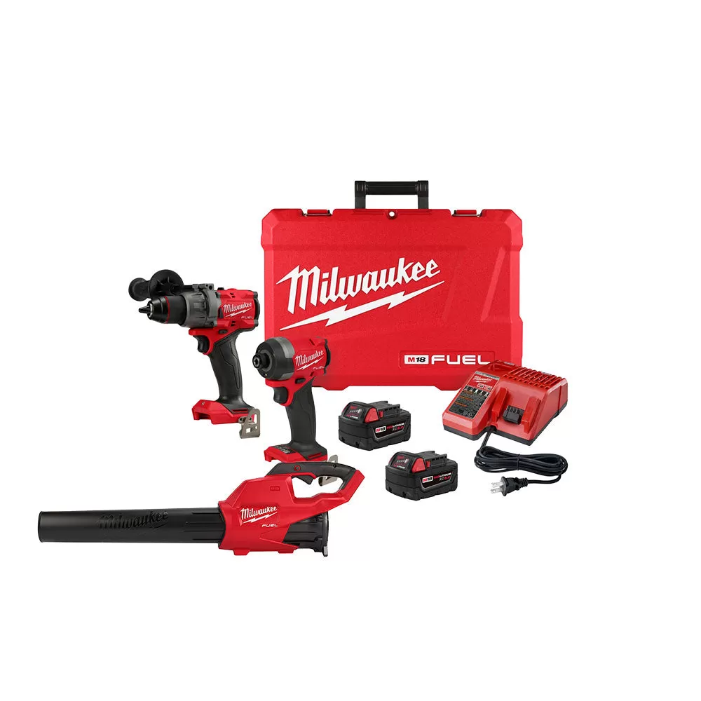 Milwaukee Pre-Sale Pre-Sale Pre-Sale 3697-22BL M18 FUEL 18V Cordless Drill / Driver Kit w/ M18 FUEL Blower
