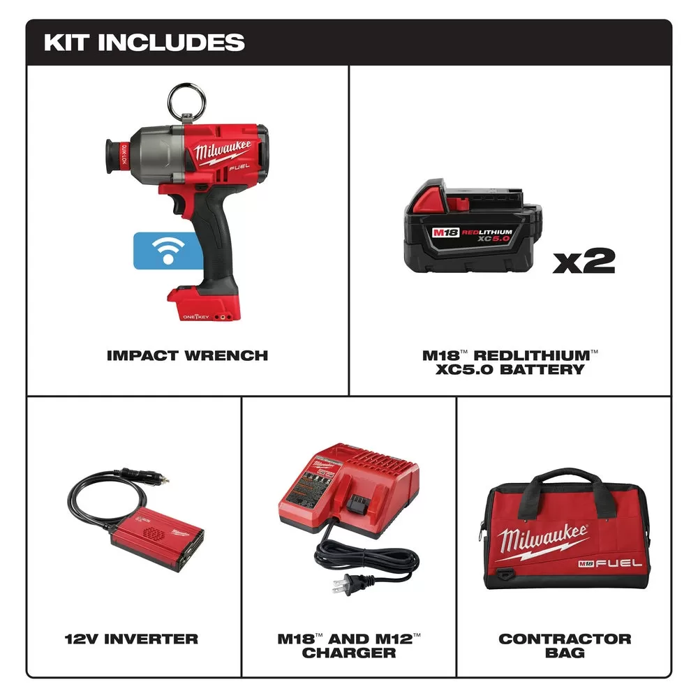 Milwaukee Pre-Sale 2865-22 M18 FUEL 18 Volt 7/16 Inch Hex Utility Impact Wrench Kit