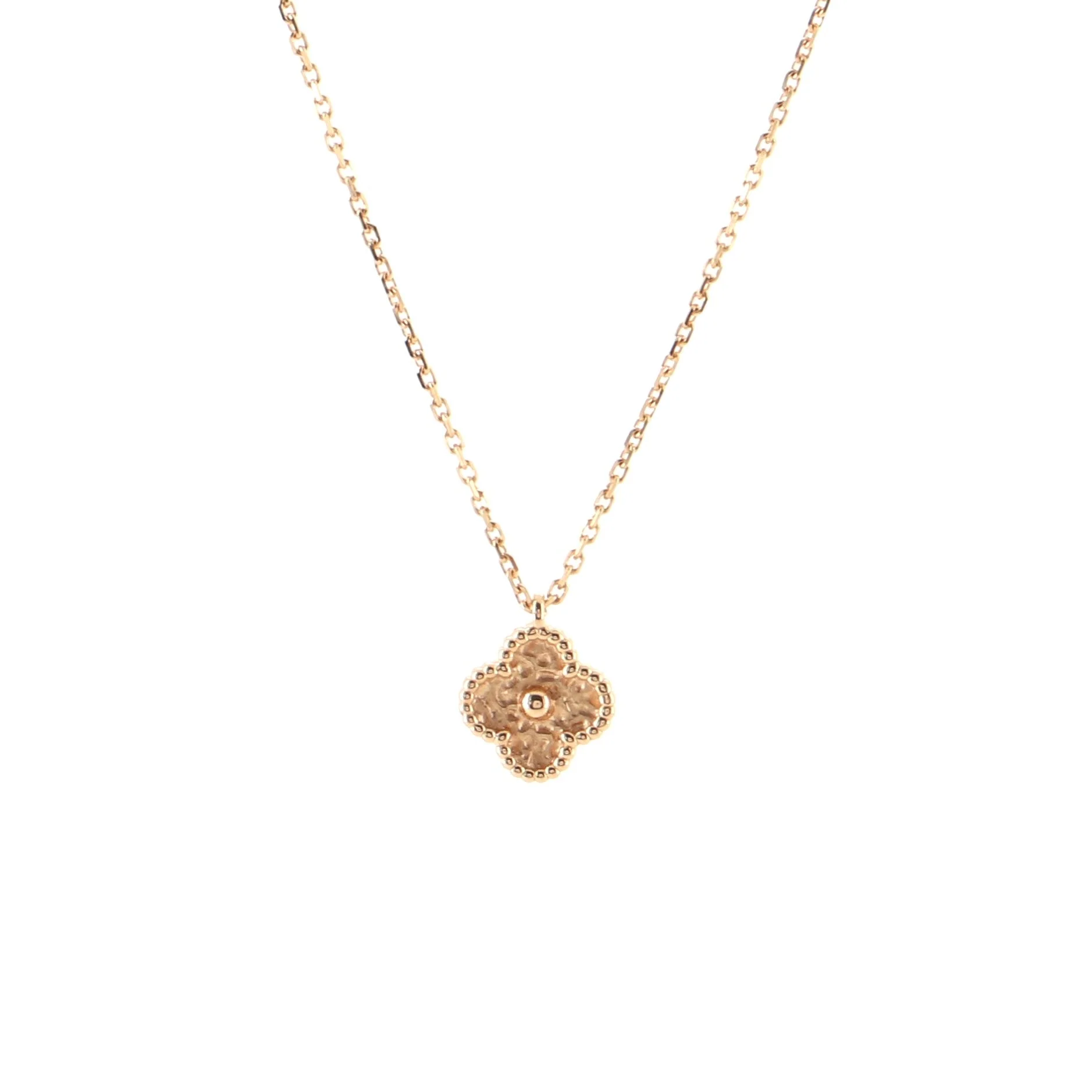 Sweet Alhambra Pendant Necklace 18K Rose Gold