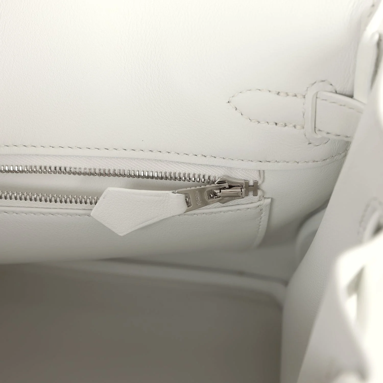 Hermes Birkin 25 New White Swift Palladium Hardware