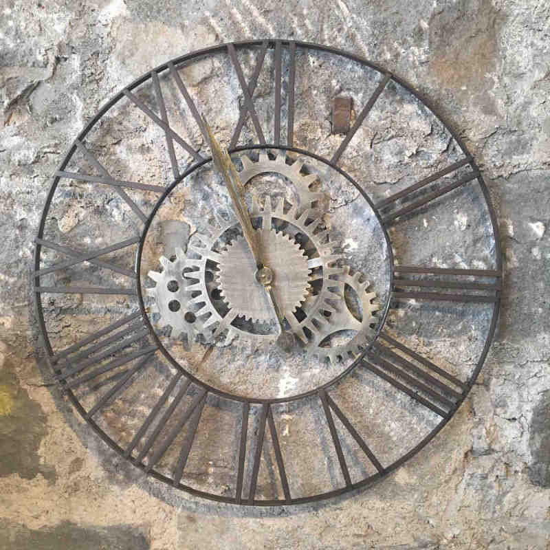 Cogs Metal Clock 90cm