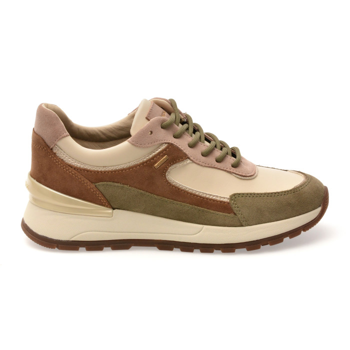 Pantofi sport GEOX maro, D563LB, din piele naturala