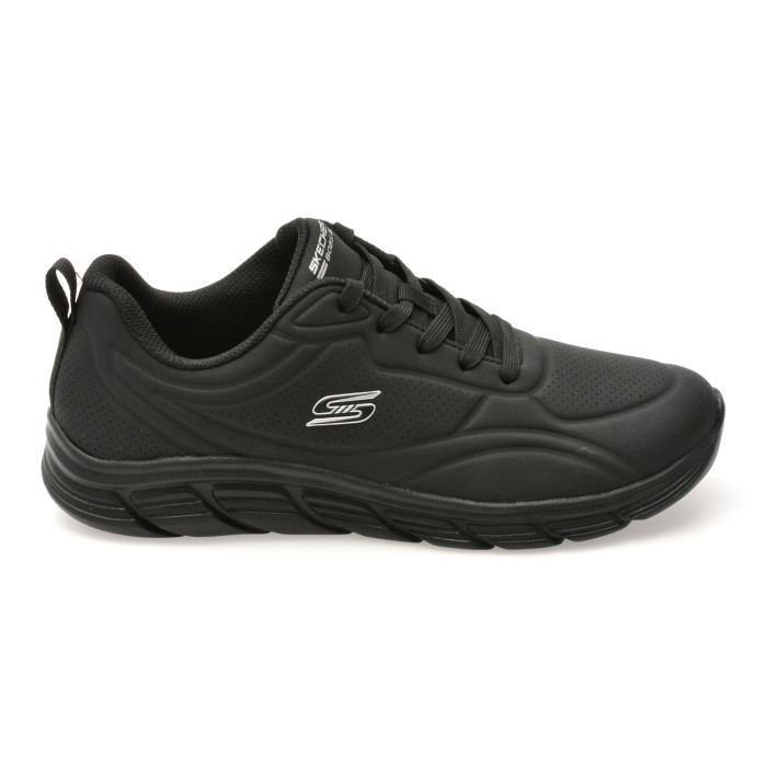 Pantofi sport SKECHERS negri, BOBS B FLEX LO, din piele ecologica