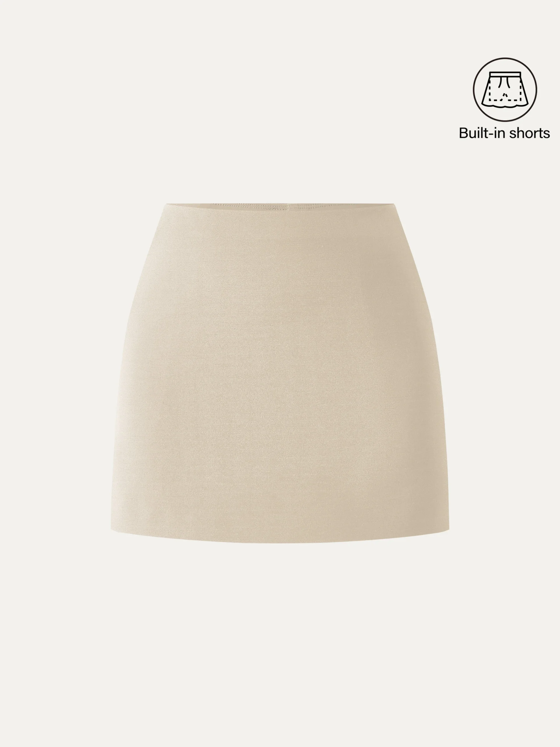 Mid Rise Pull-on A-line Skirt with Pockets