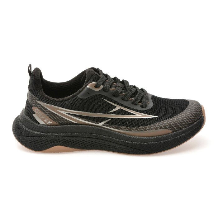 Pantofi sport GRYXX negri, 25015, din material textil