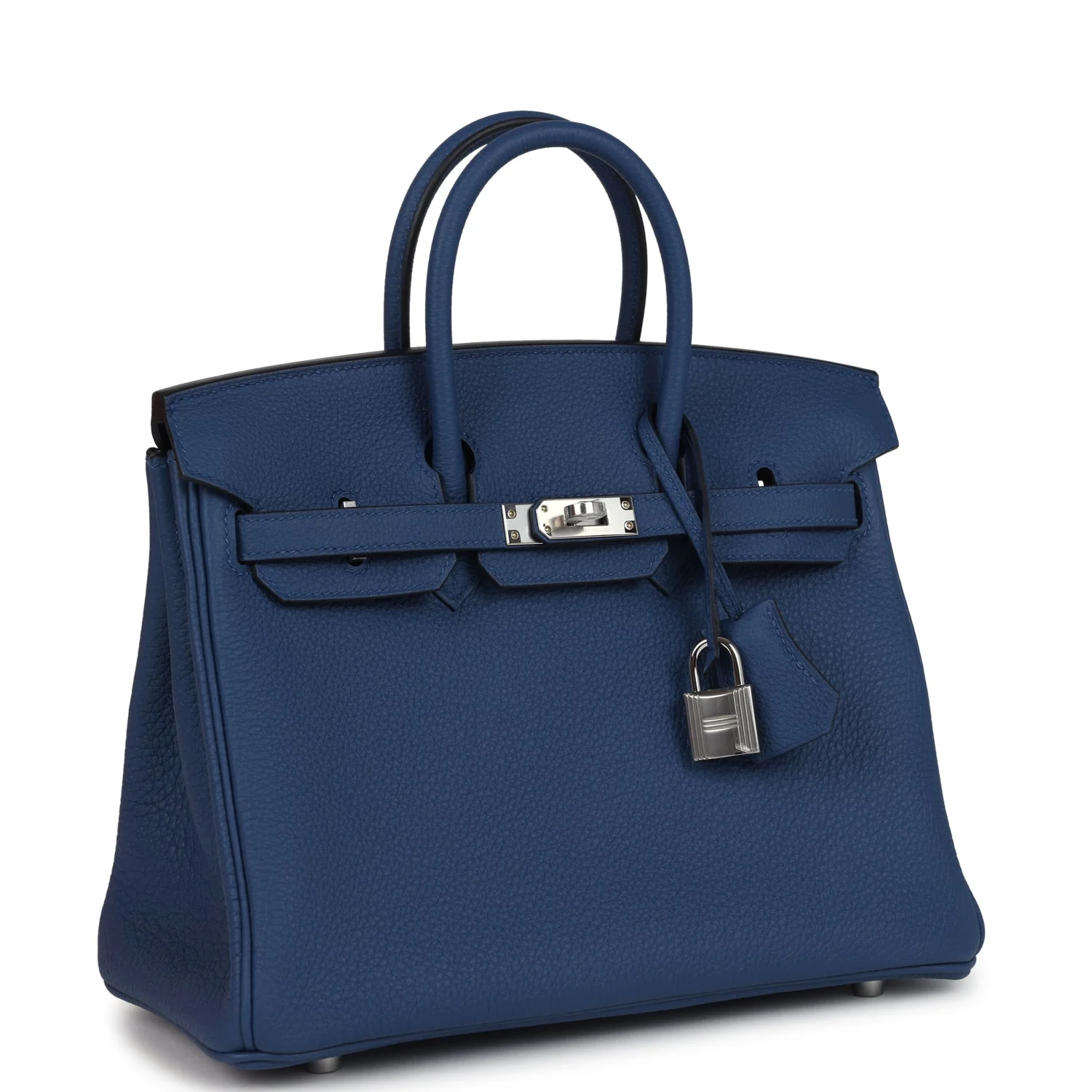 Hermes Birkin 25 Bleu Tie Togo Palladium Hardware