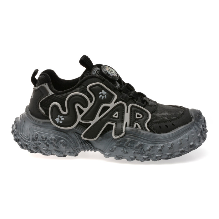 Ghete SELECTION KIDS negre, 532201, din piele ecologica
